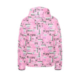 Piano Pattern Print Design 01 Kids' Boys' Girls' Padded Hooded Jacket