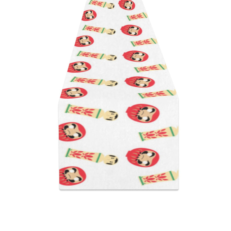 Daruma japanese wooden doll Table Runner