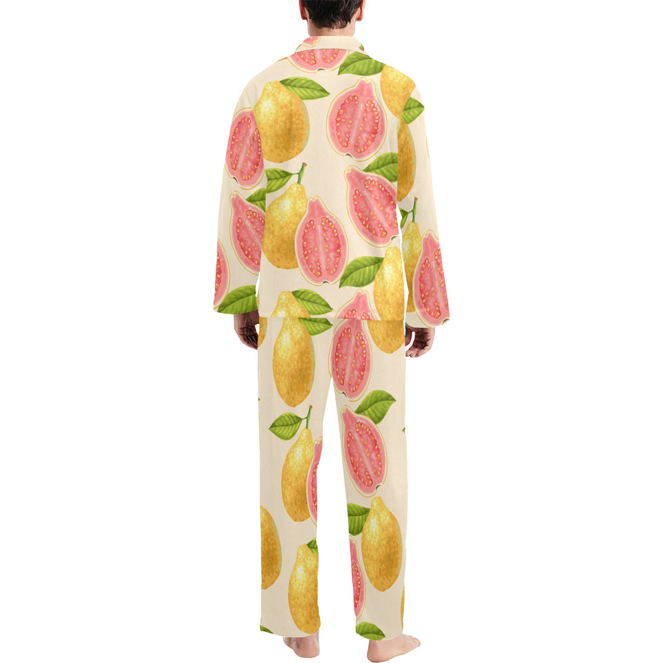 Beautiful guava pattern Men's Long Pajama Set