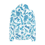 Coral Reef Pattern Print Design 01 Men's Padded Hooded Jacket