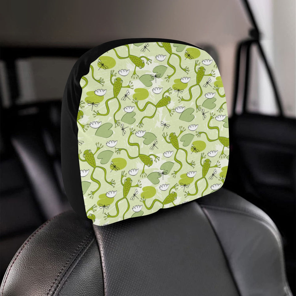 Cute frog dragonfly pattern Car Headrest Cover
