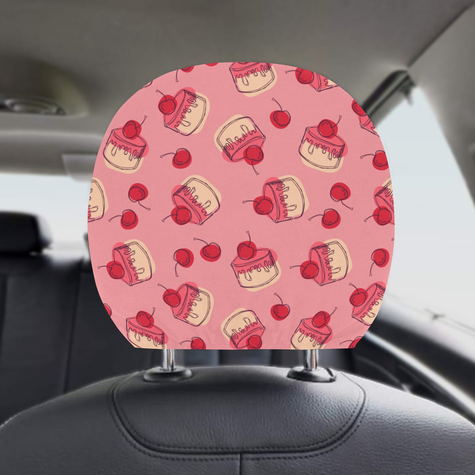 Cake cherry pattern Car Headrest Cover