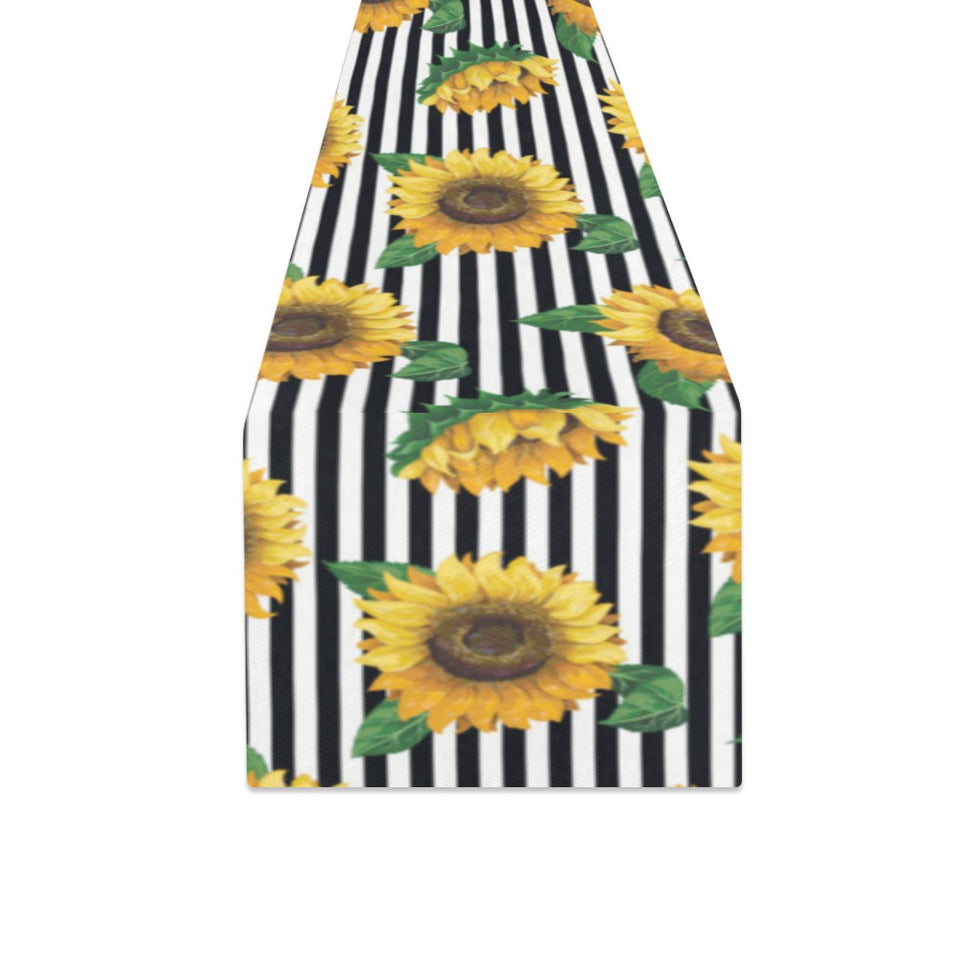 sunflowers ribbon background Table Runner
