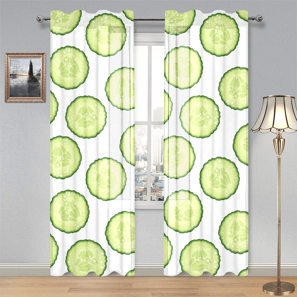 Cucumber slices pattern Gauze Curtain