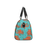 Octopus turquoise background Travel Bag