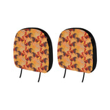 red rooster chicken cock pattern Car Headrest Cover