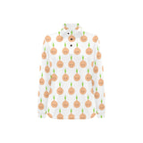 cute onions smiling faces Women's Long Sleeve Polo Shirt