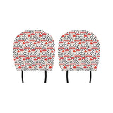 Red mushroom dot pattern Car Headrest Cover
