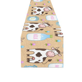 Cow bottle of milk pattern Table Runner