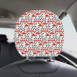Red mushroom dot pattern Car Headrest Cover