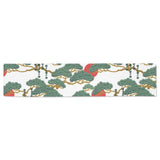 Bonsai red sun japanese pattern Table Runner