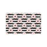 Donuts pink icing striped pattern Doormat