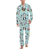 Cute baby panda pattern Men's Long Pajama Set