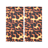 Fire flame dark pattern Gauze Curtain