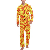 Fire flame design pattern Men's Long Pajama Set