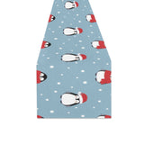Cute penguin christmas snow pattern Table Runner