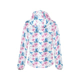 Hummingbird Pattern Print Design 02 Women's Padded Hooded Jacket