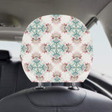 Square floral indian flower pattern Car Headrest Cover
