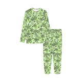 Canabis Marijuana Weed Pattern Print Design 01 Kids' Boys' Girls' All Over Print Pajama Set