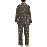 Casino Cards Suits Pattern Print Design 01 Men's Long Pajama Set