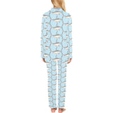 Swordfish Pattern Print Design 01 Women's Long Pajama Set
