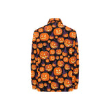 Halloween Pumpkin pattern Women's Long Sleeve Polo Shirt