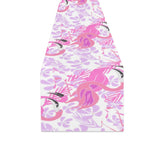 Pink flamingo flower pattern Table Runner