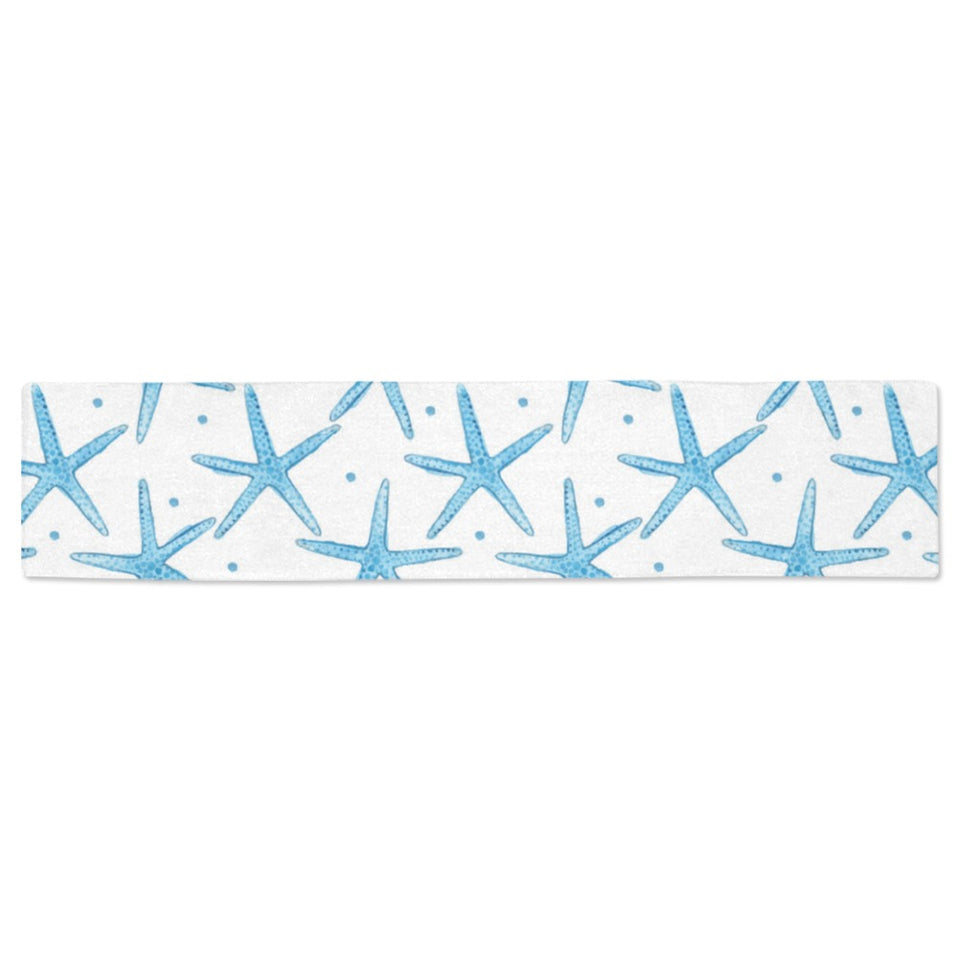 Watercolor starfish pattern Table Runner