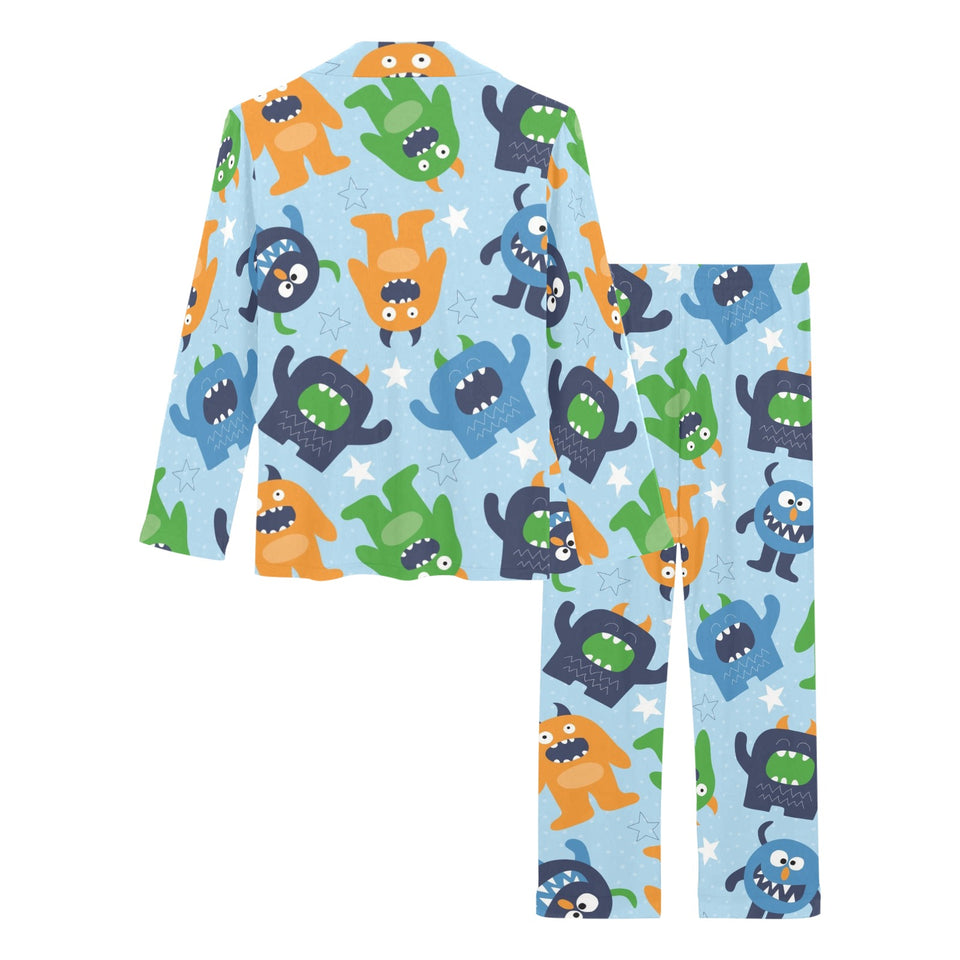 Alien Pattern Print Design 04 Women's Long Pajama Set