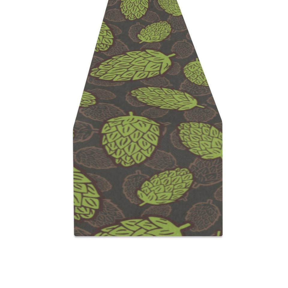Hop pattern black background Table Runner