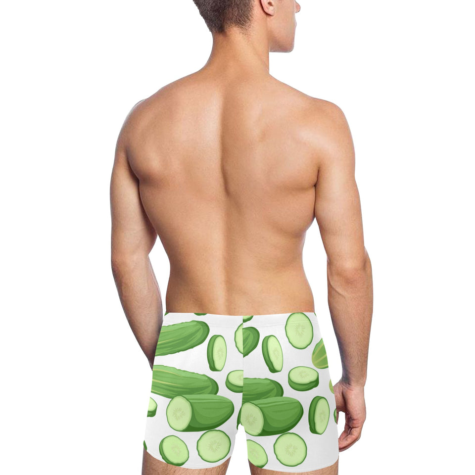cucumber whole slices pattern Men's Swimming Trunks