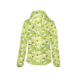 Jack Russel Pattern Print Design 01 Women's Padded Hooded Jacket