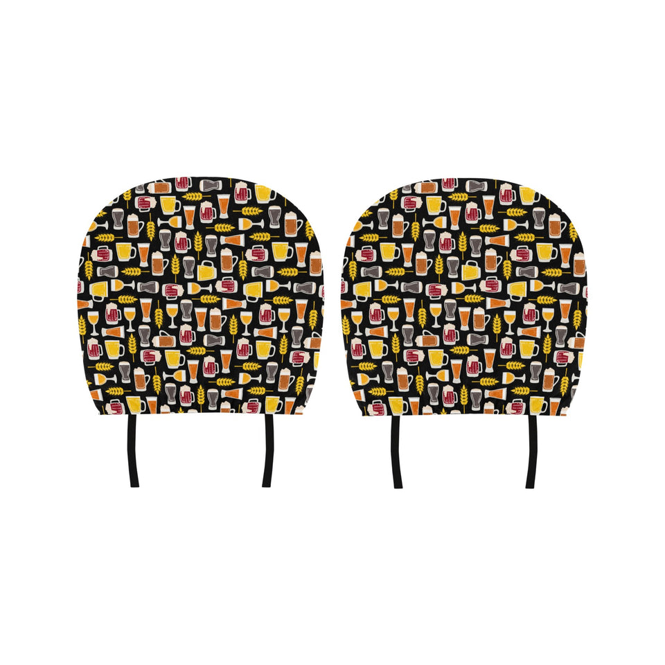 Beer type pattern Car Headrest Cover