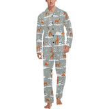Beautiful deers Winter Christmas Men's Long Pajama Set