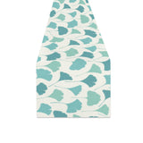 Green ginkgo leaves pattern Table Runner