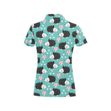 Hedgehog Pattern Print Design 03 Women's All Over Print Polo Shirt