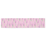 Lavender pattern pink background Table Runner