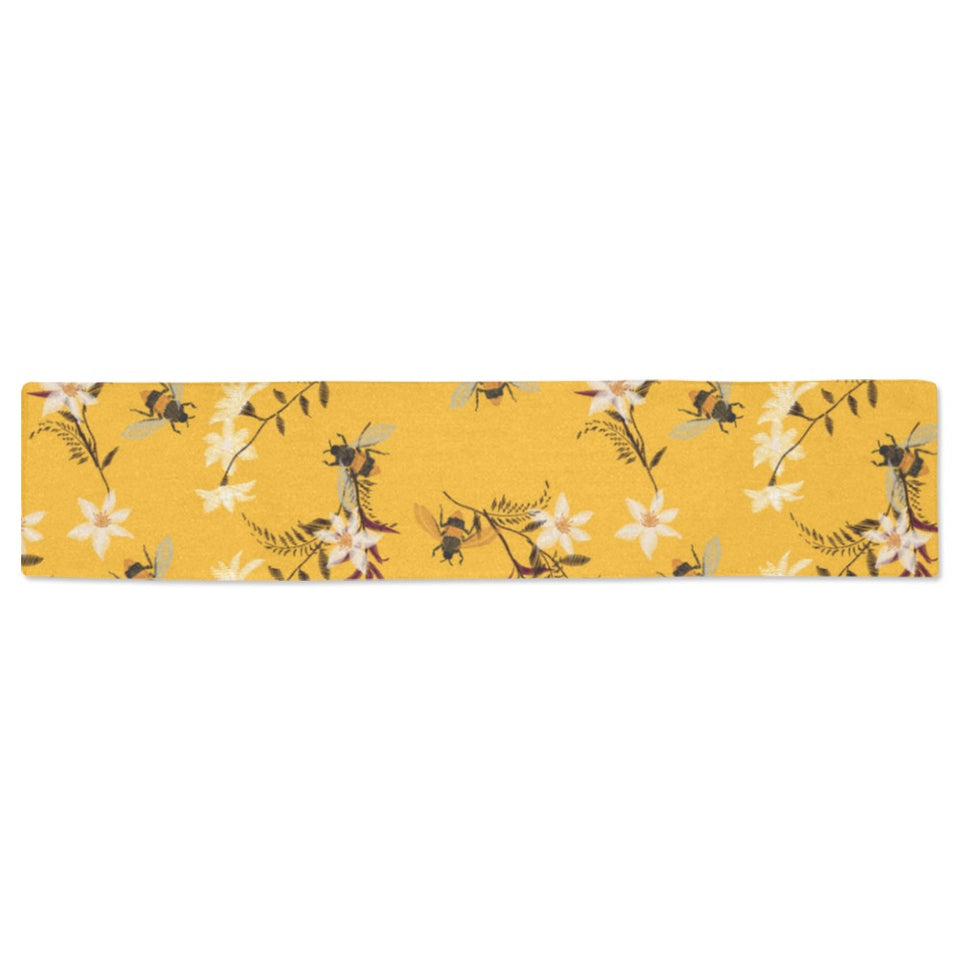Bee flower pattern Table Runner