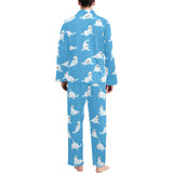 Cute sea lion seal pattern background Men's Long Pajama Set
