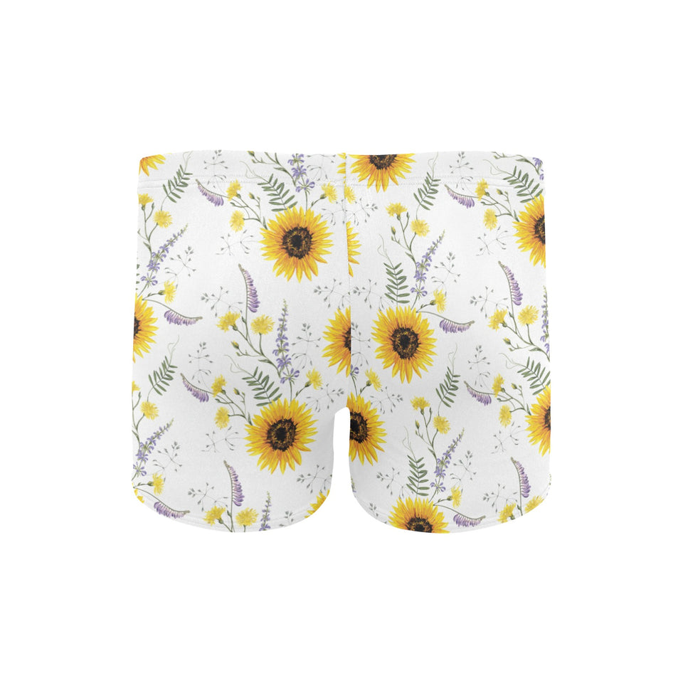 beautiful sunflowers pattern Men's Swimming Trunks