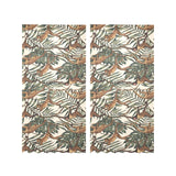 Monkey tropical leaves background Gauze Curtain