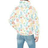 Coral Reef Pattern Print Design 02 Men's Padded Hooded Jacket