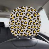 Gray Leopard print pattern Car Headrest Cover