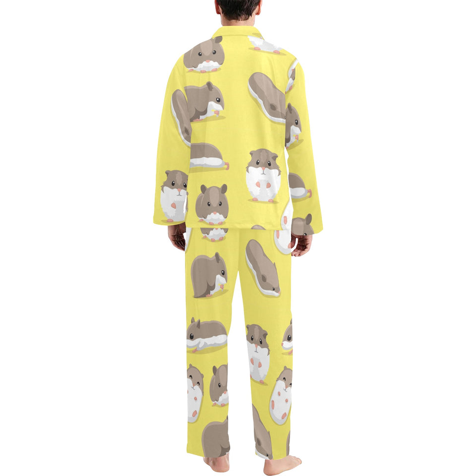 Cute Hamster pattern Men's Long Pajama Set