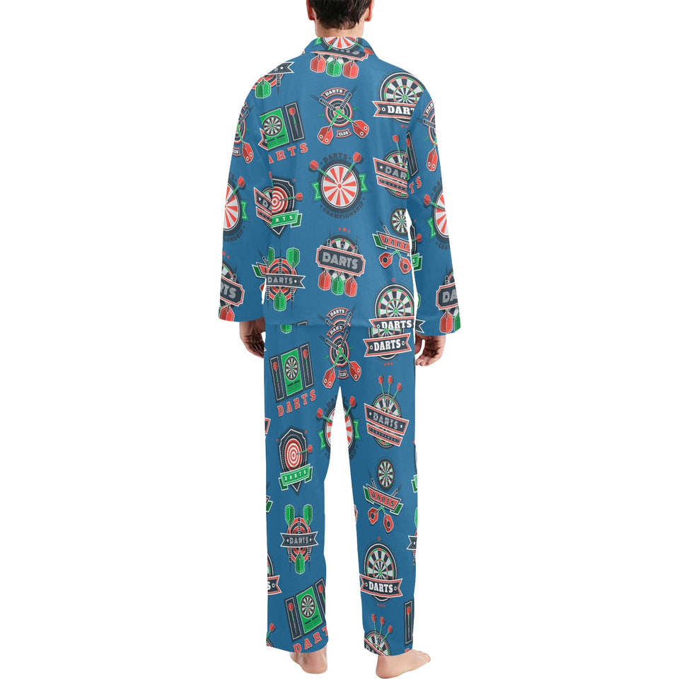 Darts Pattern Print Design 02 Men's Long Pajama Set