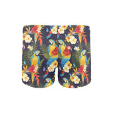 Colorful parrot flower pattern Men's Swimming Trunks
