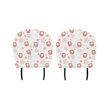 Daruma japanese wooden doll cherry blossom flower Car Headrest Cover