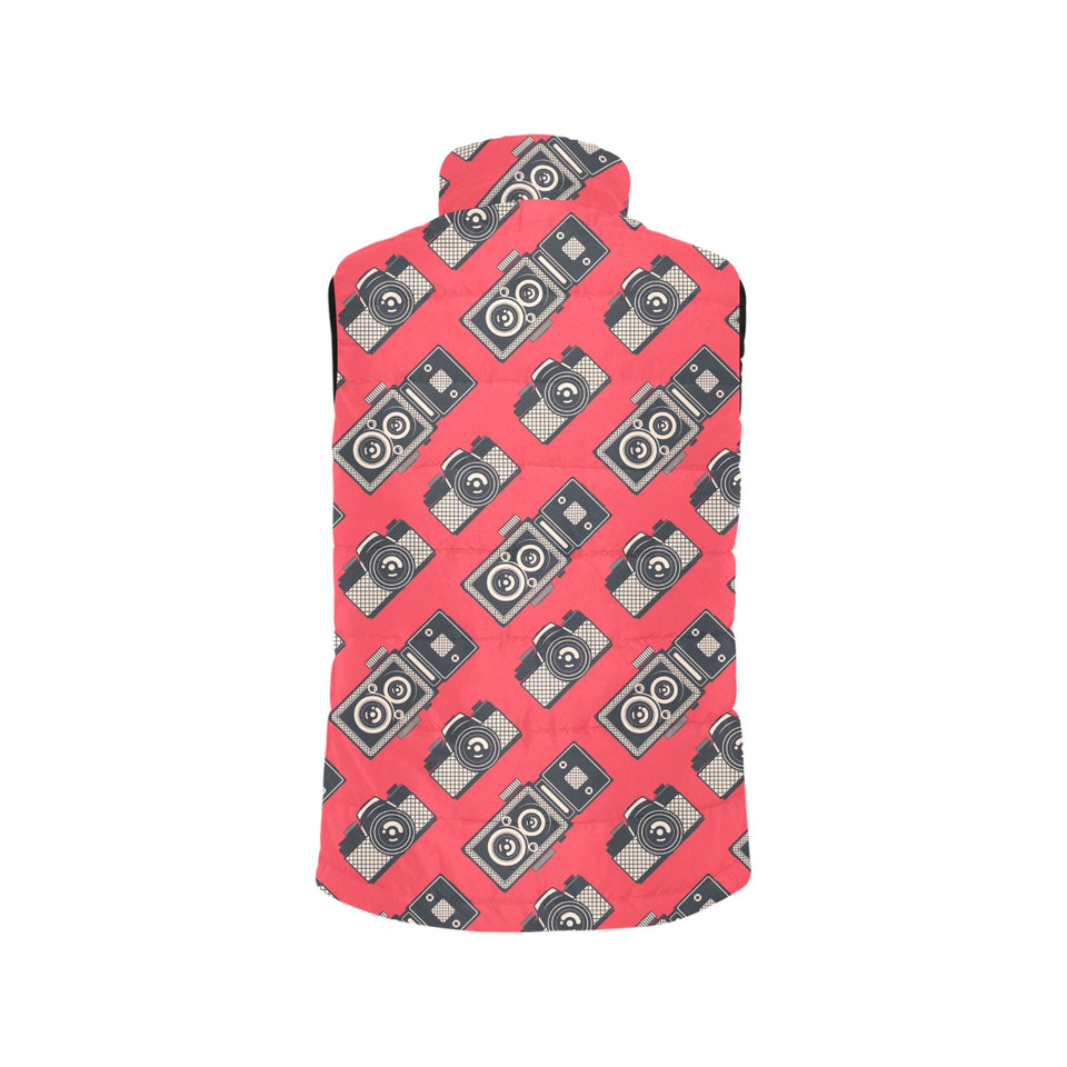 Camera Pattern Print Design 05 Men's Padded Vest