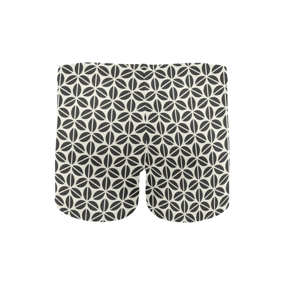 Coffee bean abstract modern pattern Men's Swimming Trunks