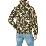 Goldfish Pattern Print Design 01 Men's Padded Hooded Jacket
